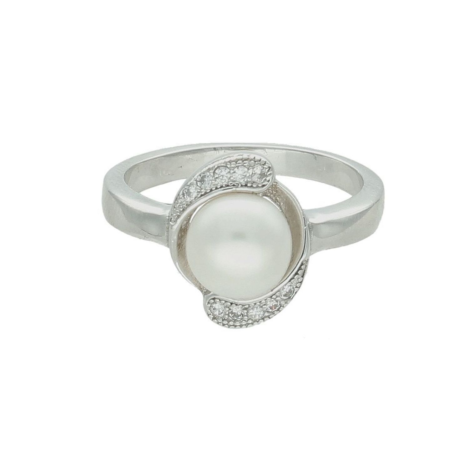 Pierścionek srebrny z perłą i cyrkoniami rozmiar 12 P 1596. Srebrny pierścionek damski. Srebrny pierścionek z cyrkonią. Pierścionek z granatową cyrkonią dla kobiety, Pierścionek damski na prezent.5.jpg